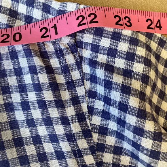 Polo by Ralph Lauren mens Bromley 100% linen short sleeve shirt indigo,white. - Picture 8 of 9